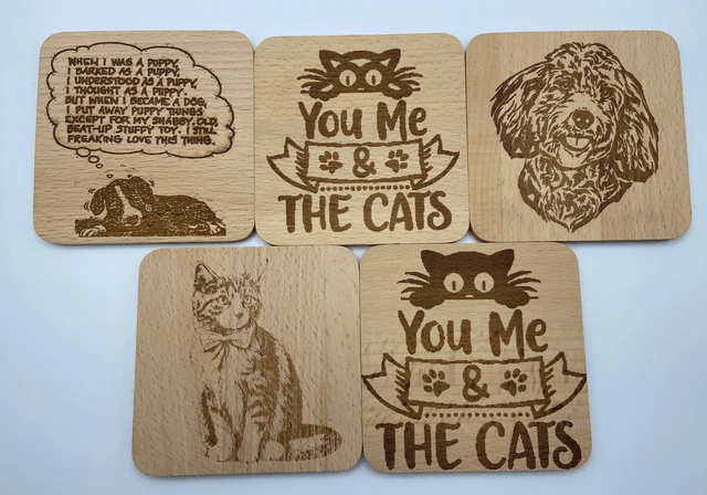 BAMBOO ANIMAL THEMED COASTERS