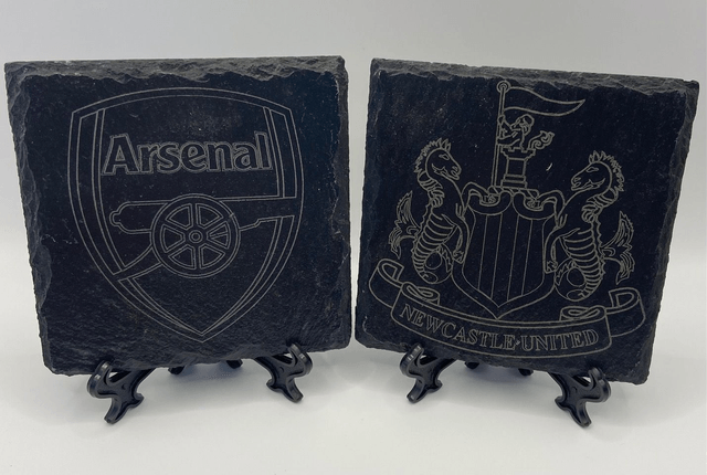 PERSONALISED FOOTBALL SLATE COASTERS