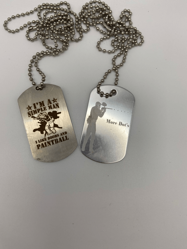 PERSONALISED MENS MILITARY DOG TAGS 