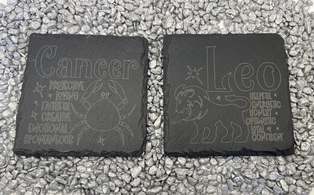 The 12 Sign's of the zodiac, Slate Coasters.