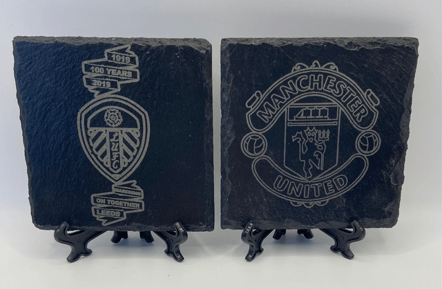 PERSONALISED FOOTBALL SLATE COASTERS