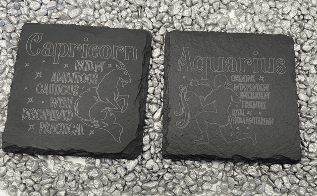 The 12 Sign&#039;s of the zodiac, Slate Coasters.