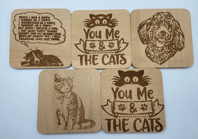 BAMBOO ANIMAL THEMED COASTERS