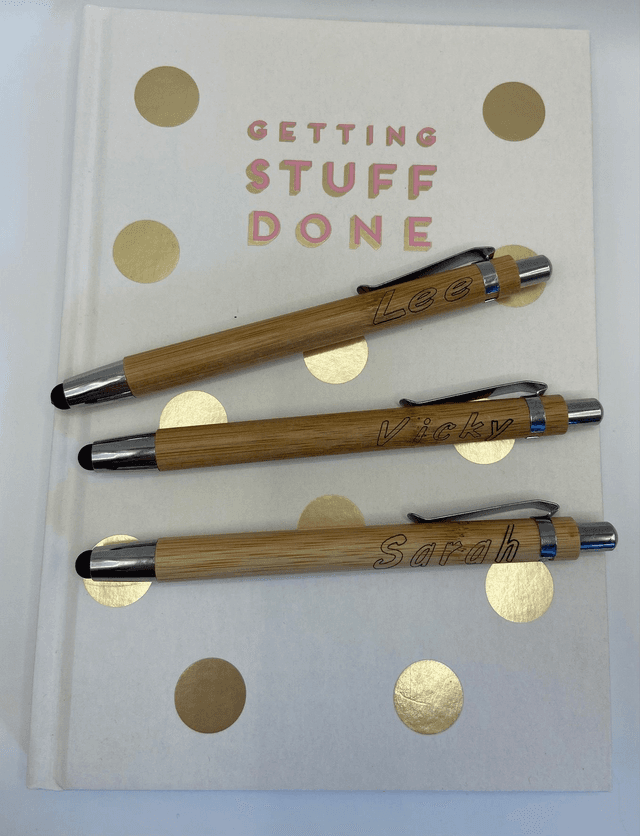 Personalised pens, with foam tip for tablets and phones 