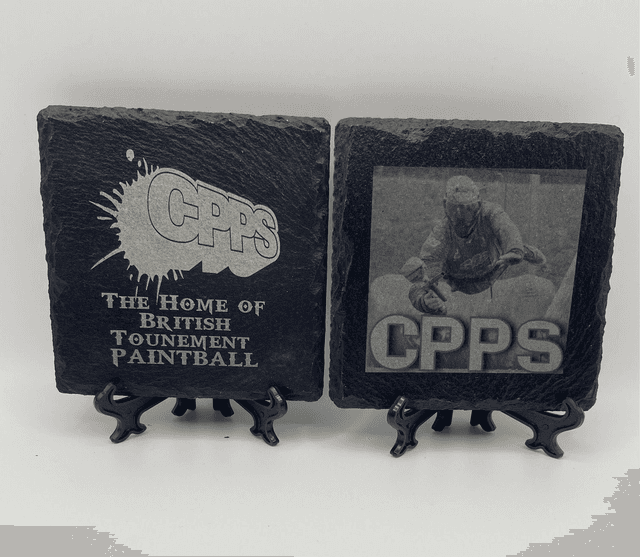 PAINTBALL SLATE COASTERS 