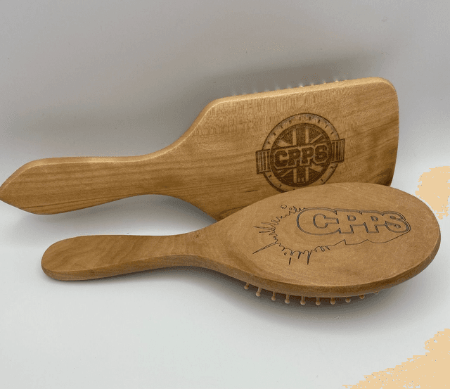 PERSONALISED BAMBOO PADDLE HAIR BRUSHES 