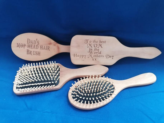 Wooden Hair Brushes Personalized