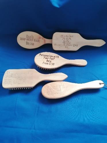 Wooden Hair Brushes Personalized